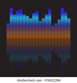 Vector Music Equalizer. Vector Illustration.