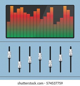 Vector Music Equalizer. Vector Illustration.