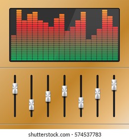 Vector Music Equalizer. Vector Illustration.