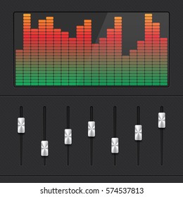 Vector Music Equalizer. Vector Illustration.
