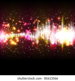 Vector music equalizer wave