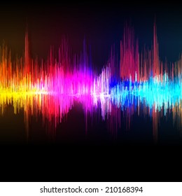 Vector music equalizer wave background.