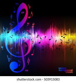 Vector music equalizer waves background, spectrum abstract illustration.