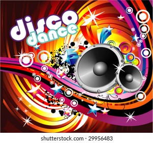 VECTOR Music Event Disco Dance Background - Music Series