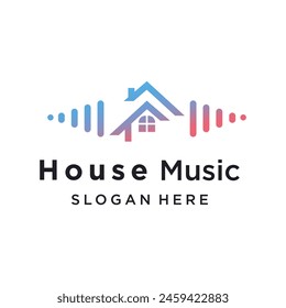 Vector music house design element vector with creative concept idea