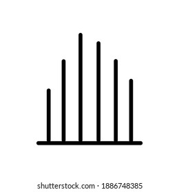 icono de música vectorial, trazo editable