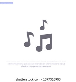 Vector music icon. Vector, Eps 10. Lorem Ipsum Design Flat