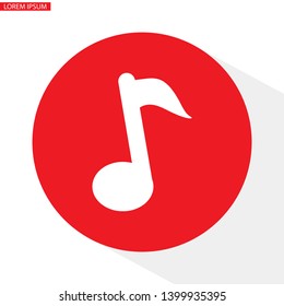 Vector music icon. Vector, Eps 10. Lorem Ipsum Design Flat