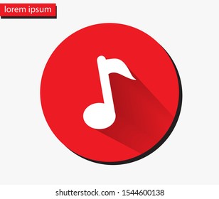 Vector music icon. Vector, Eps 10. Lorem Ipsum Design Flat