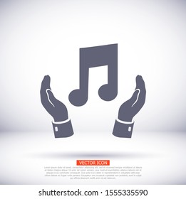Vector music icon. Vector, Eps 10 . Lorem Ipsum Flat Design