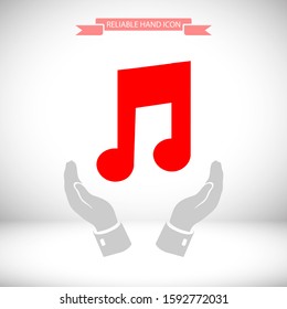 Vector music icon. Vector, Eps 10 . Lorem Ipsum Flat Design