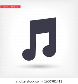 Vector music icon. Vector, Eps 10 . Lorem Ipsum Flat Design