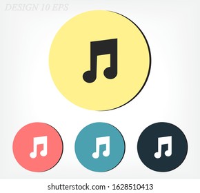 Vector music icon. Vector, Eps 10 . Lorem Ipsum Flat Design