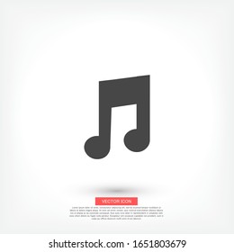 Musiksymbol der Vektorillustration. Vektorillustration, EPS10 . Lorem Ipsum-Flachdesign