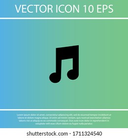 Vector music icon. Vector, Eps 10 . Lorem Ipsum Flat Design 