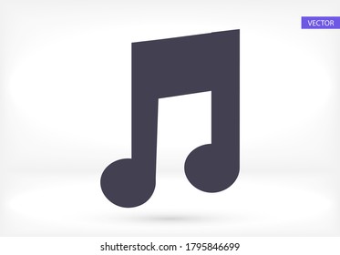 Vector music icon. Vector, Eps 10 . Lorem Ipsum Flat Design 