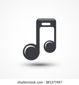 Vector music icon. Vector, Eps 10. Music note