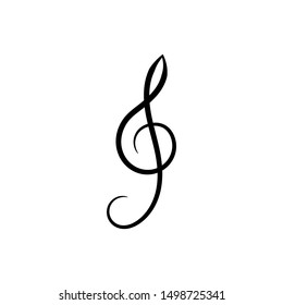 vector music icon note art g-clef.