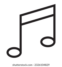 Vector music Icon, Music note icon stock vector illustration flat design, Music note icon. Musical symbol, Flat web sign on white background.