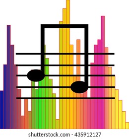 Vector music icon on white background music vector, Eps 10