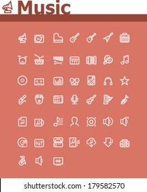 Vector music icon set