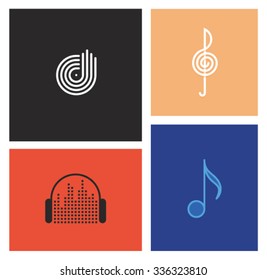 Vector music icon set