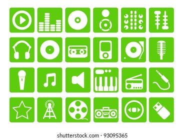 Vector music icon set