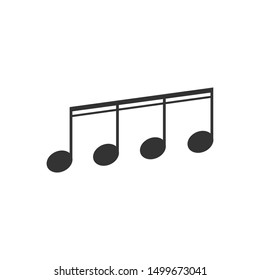 vector music icon sixteenth note.