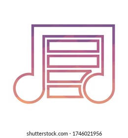 Vector Music Icon, Triangulation Art