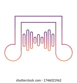 Icono de música vectorial, arte de triangulación