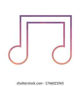 Vector Music Icon, Triangulation Art