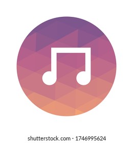 Vector Music Icon, Triangulation Art