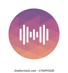 Icono de música vectorial, arte de triangulación