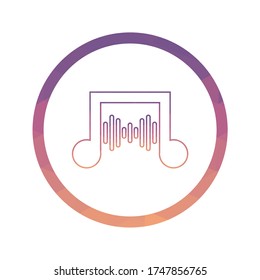 Vector Music Icon, Triangulation Art