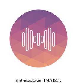 Vector Music Icon, Triangulation Art
