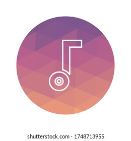 Vector Music Icon Triangulation Art