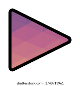 Arte de triangulación de icono de música vectorial