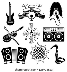 Vector. Music icons.
