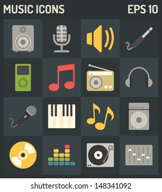 Vector music icons