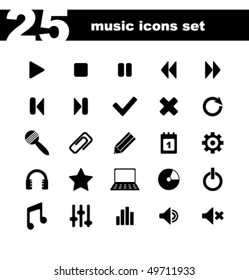 Vector music icons