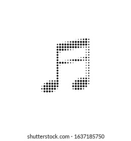  vector music icons in halftone