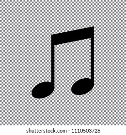 vector music icons on a transparent background