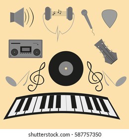 Vector Music icons set
