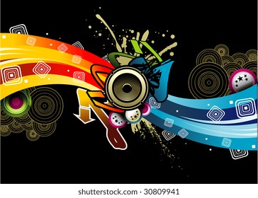 vector music illustration