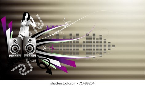 vector music illustration