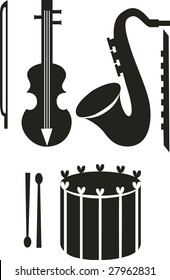 Vector. Music instrument sets.