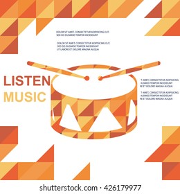 Vector of music instrument symbol or icon