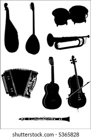 vector music instruments