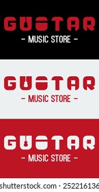 Vector music logo with editable text