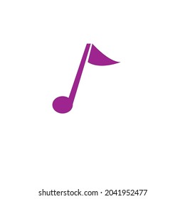 vector music logo or flat music logo